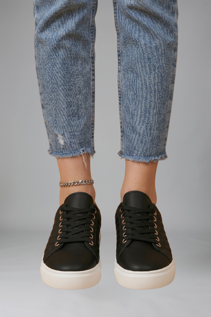 Women's Trainers with Flat Rubber Outsole for Everyday Wear