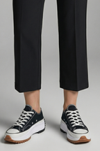 Women's Trainers with Leather Platform Sole for All-Season Wear