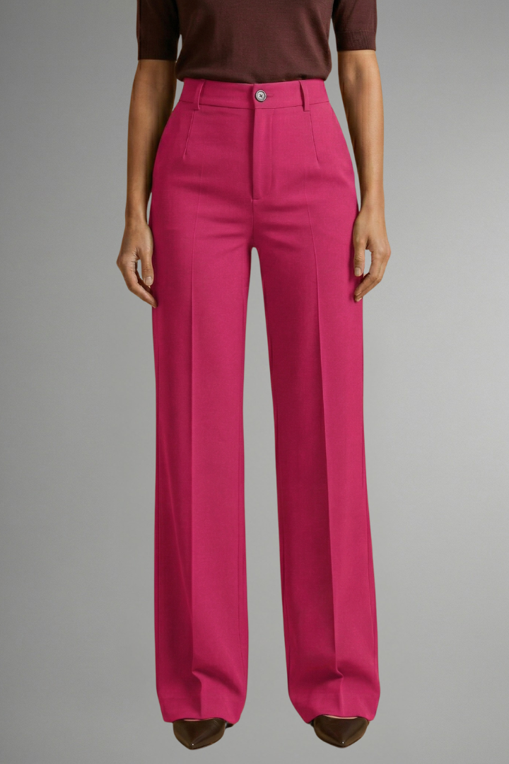 Zahara | Women’s Trousers with High Waist and Straight Leg Pink