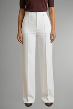 Zahara | Women’s Trousers with High Waist and Straight Leg White
