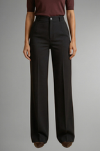 Zahara | Women’s Trousers with High Waist and Straight Leg Black