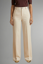 Zahara | Women’s Trousers with High Waist and Straight Leg Beige