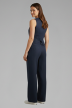 Luna | Women’s Two-Piece Set with V-Neck Waistcoat and Wide Trousers