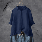 Women's Blouse, Lightweight, Elegant, Casual Outfit, Comfortable to Wear navy blue