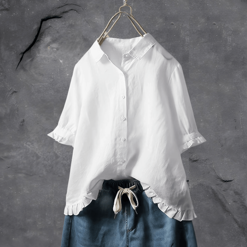 Women's Blouse, Lightweight, Elegant, Casual Outfit, Comfortable to Wear white