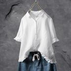 Women's Blouse, Lightweight, Elegant, Casual Outfit, Comfortable to Wear white