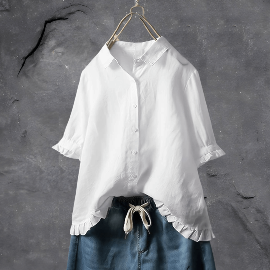 Women's Blouse, Lightweight, Elegant, Casual Outfit, Comfortable to Wear white