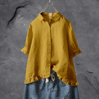 Women's Blouse, Lightweight, Elegant, Casual Outfit, Comfortable to Wear mustard