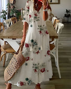 Lana | Women’s Tassel Tie Front Maxi – Chic Artisan Boho & Refined Slimming Silhouette White C