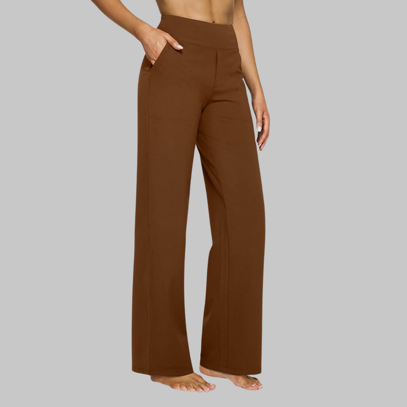Women's Comfortable Stretch Pants For Everyday Life With Flexibility Brown