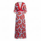Adōre | Women’s Floral Wrap Maxi Dress – Chic Artisan Bloom & Refined Slimming Silhouette