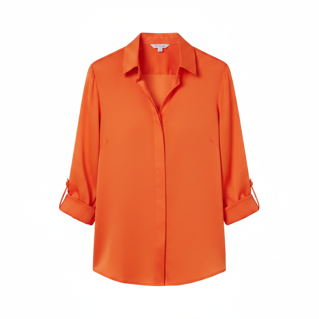 Aura | Women's Flowing Silk V-Neck Blouse - Slim Fit & Soft Elegance