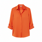 Aura | Women's Flowing Silk V-Neck Blouse - Slim Fit & Soft Elegance