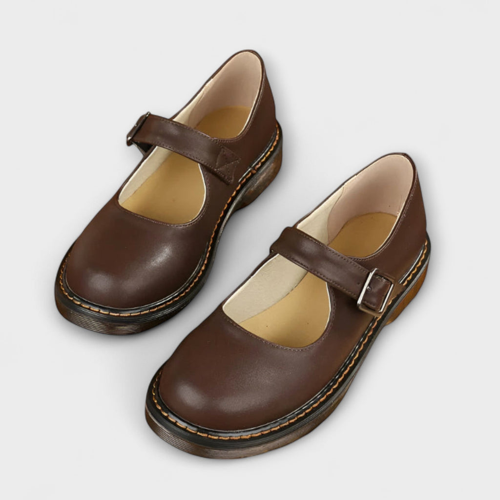 Chloé | Women’s Mary Jane Shoes With Buckle Strap And Flat Sole Brown