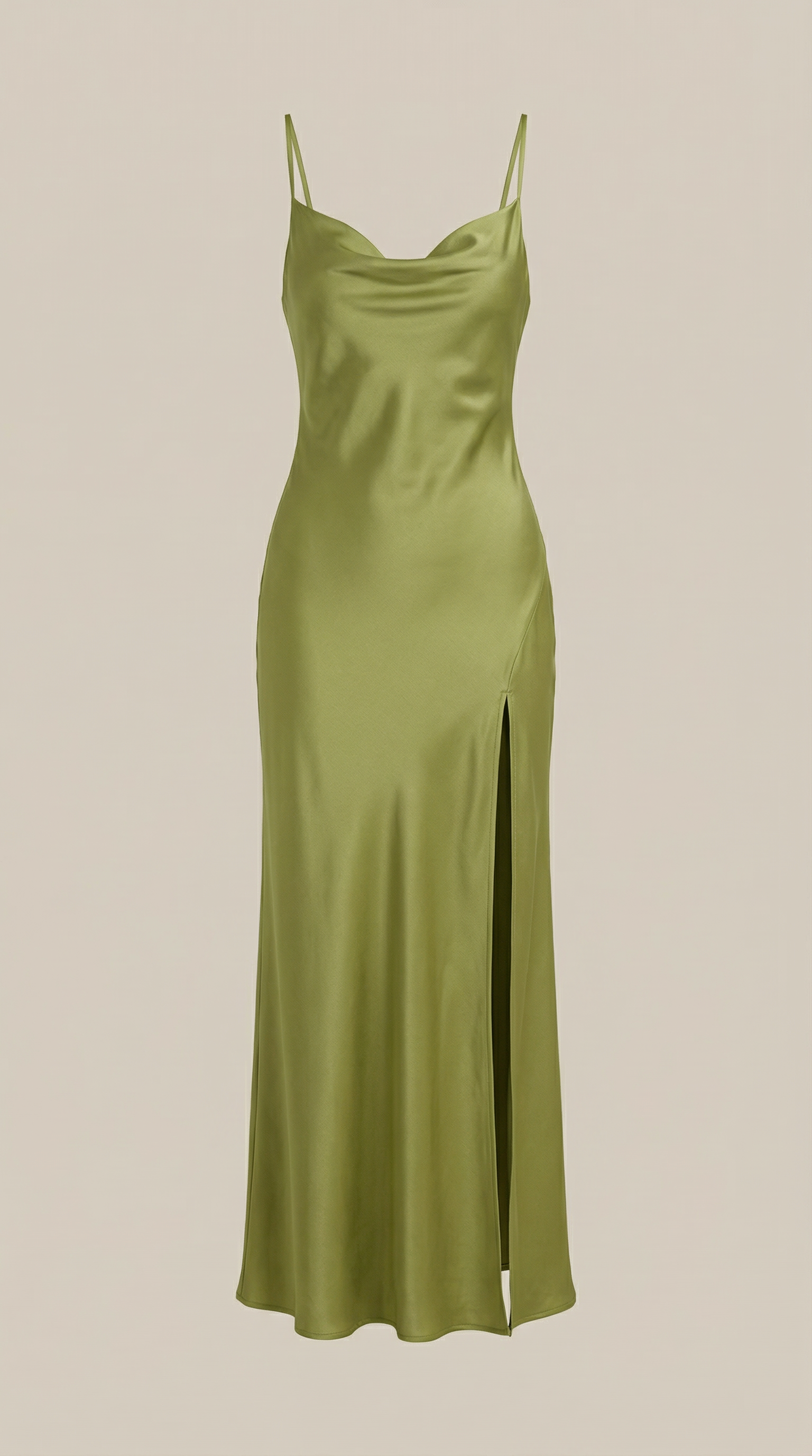 Women's Maxi Dress Satin Silky Low Back Elegant