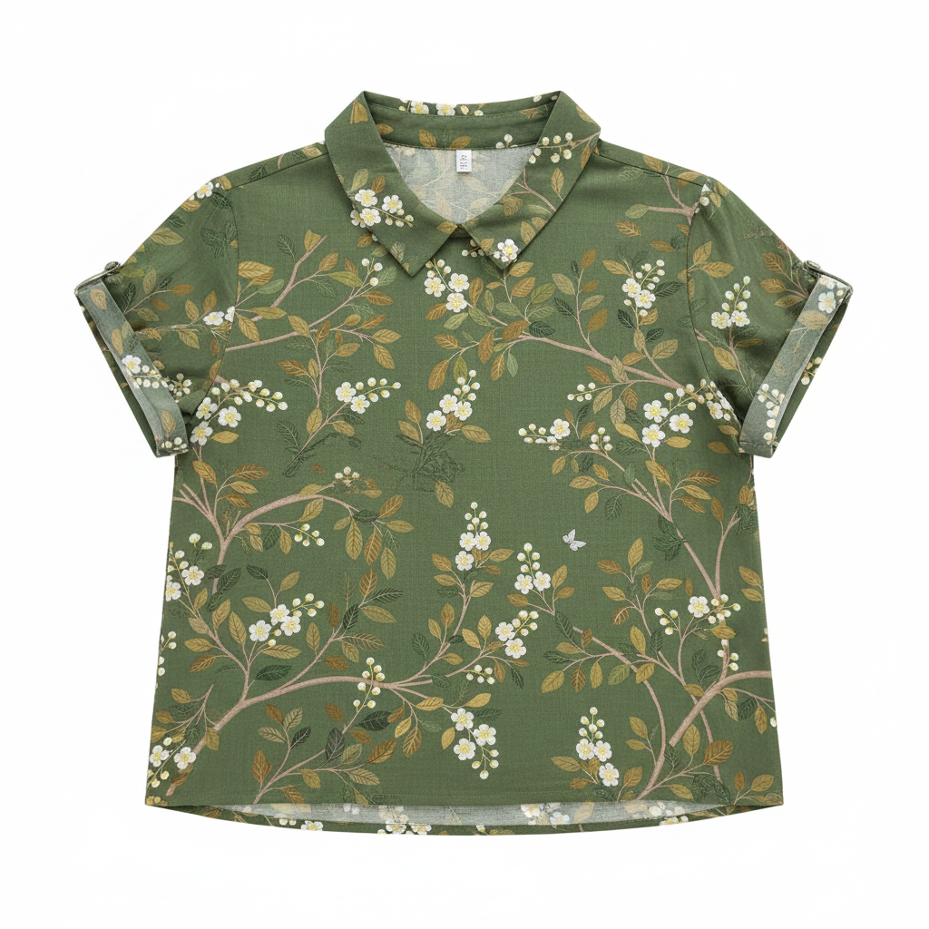 Vela | Women’s Modern Floral Blouse – Chic Artisan Summer Grace & Refined Slimming Silhouette