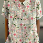 Vela | Women’s Modern Floral Blouse – Chic Artisan Summer Grace & Refined Slimming Silhouette