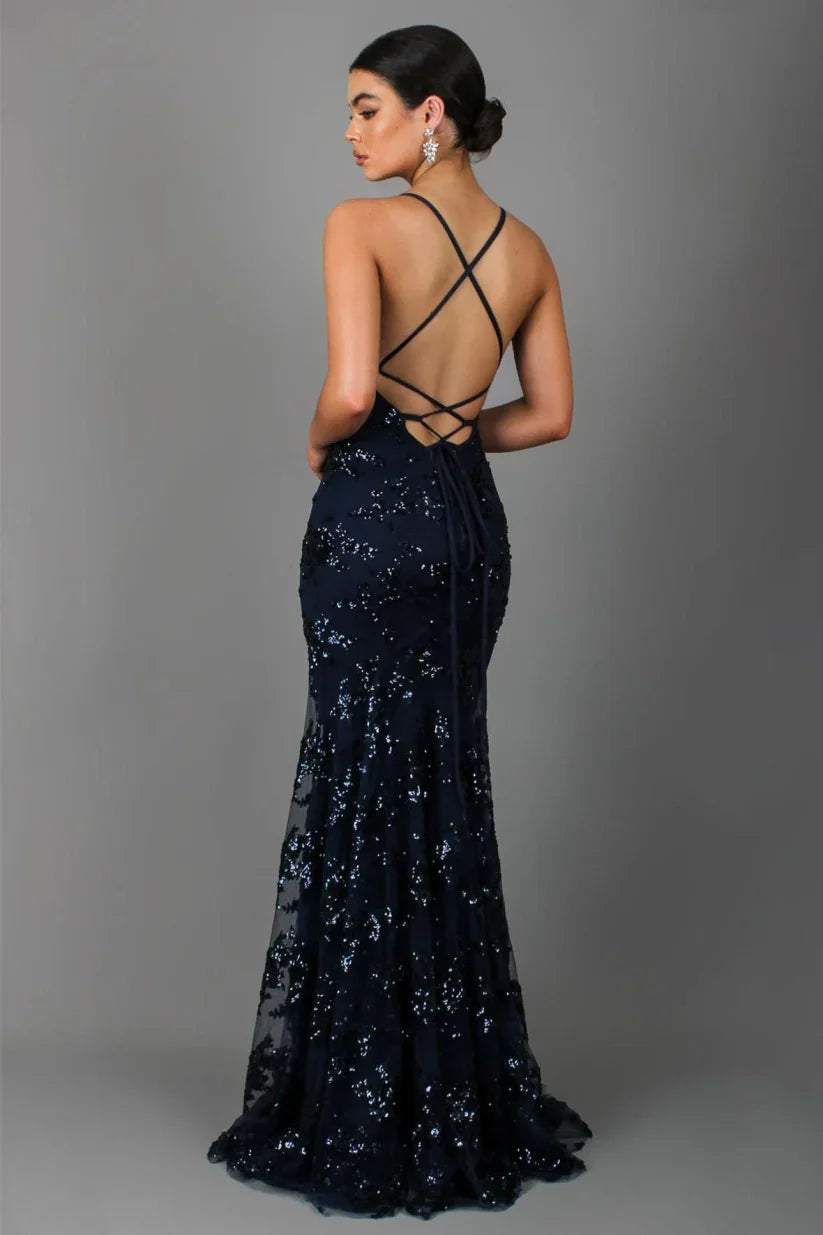 Luna | Women's Sequin Maxi Dress – Elegant, Fitted & Floor-Length Gown for Formal Events