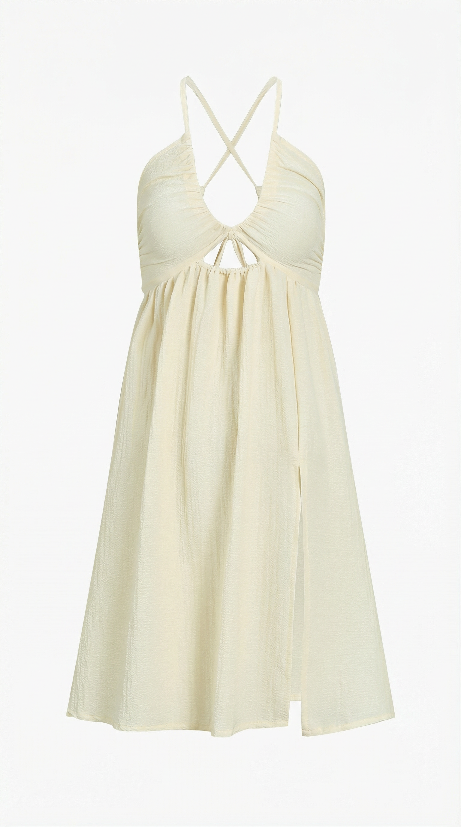 Women's Summer Midi Dress Lightweight Cutout Design