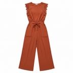 Døre | Women’s Two-Piece Set with Lace-Trim Cap-Sleeve Top and Wide-Leg Pants
