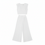Freya | Women’s Two-Piece Set with Sleeveless Top and Pleated Wide-Leg Pants