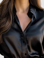 Cameno | Women’s Long Sleeve Satin Blouse