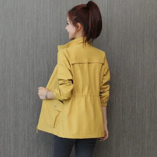 Catherine | Women’s Lightweight Waterproof Trench Coat Yellow