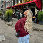 Zara Red Oversized Leather Jacket for Women