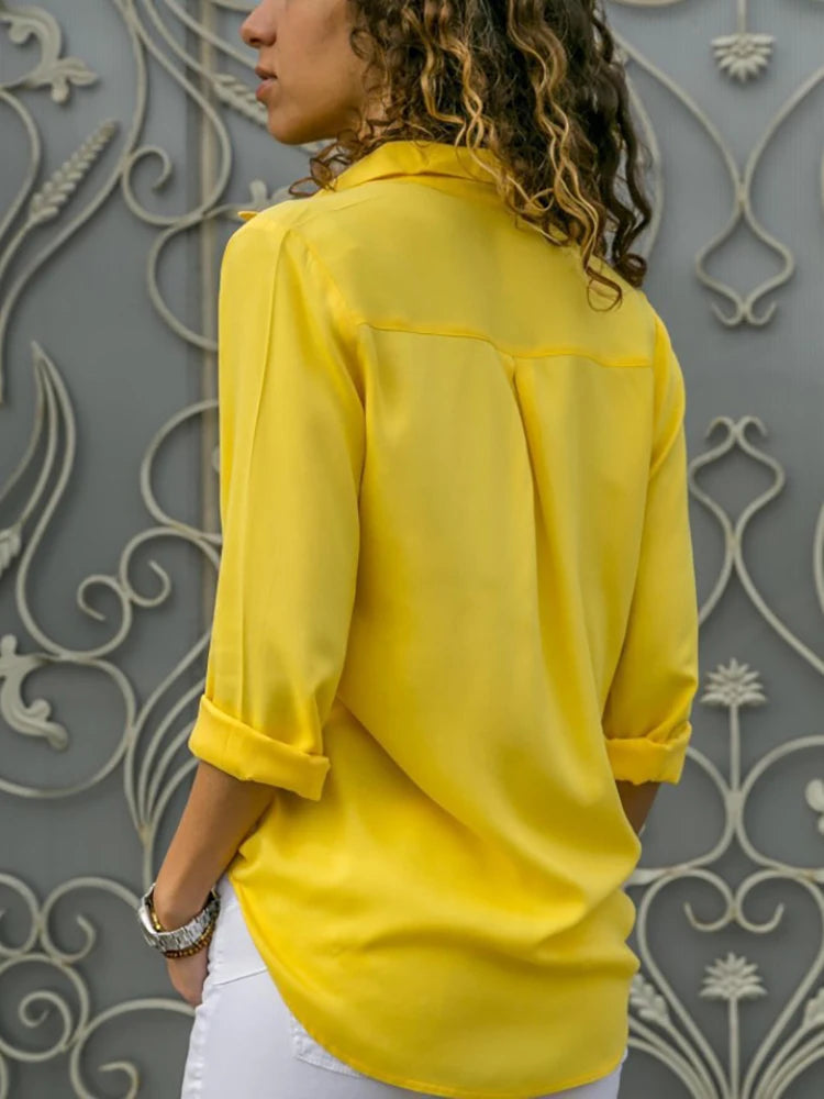 Amore | Women’s Sophisticated Blouse – Architectural Fluidity & Contemporary Tailored Fit