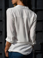 Amore | Women’s Sophisticated Blouse – Architectural Fluidity & Contemporary Tailored Fit
