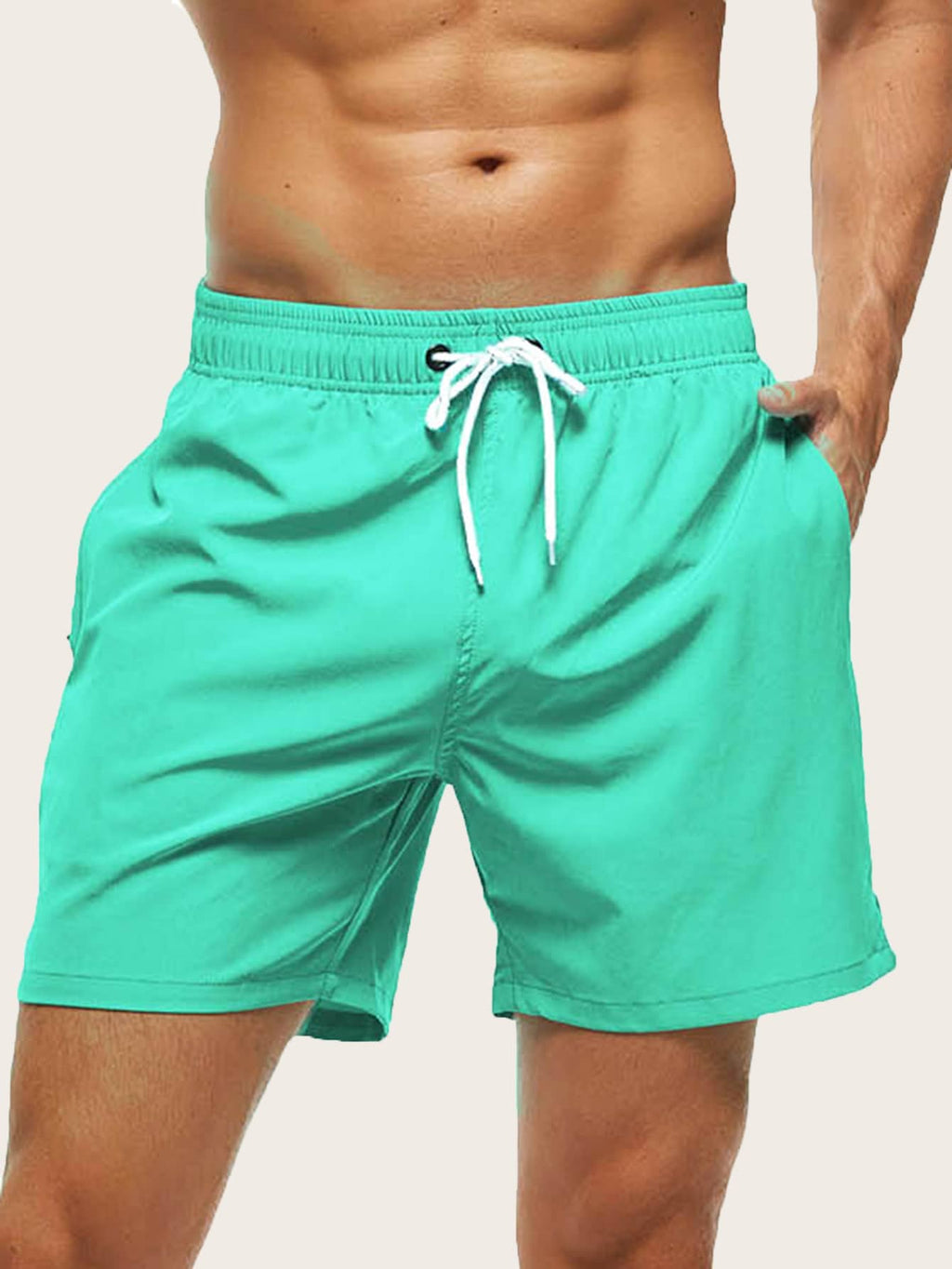Calico | Men’s Swim Shorts with Quick-Drying and Flexible Wearing Comfort Light Green