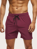 Calico | Men’s Swim Shorts with Quick-Drying and Flexible Wearing Comfort Burgundy