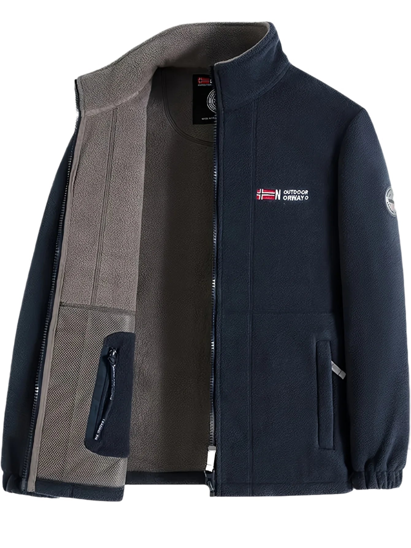 Marmari | Soft, Warm & Lightweight Outdoor Fleece Jacket with Protective Collar Navy Blue
