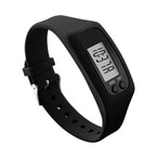 Simple Step Counter Watch Black