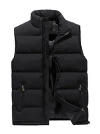Anthony | Men's Quilted Body Warmer Vest with Zip Pockets - Black Insulated Gilet & Puffer Vest Black