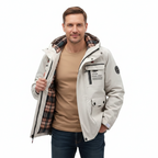 Wilshire | Men's Hooded Winter Jacket - Warm Multi-Pocket Cargo Parka & Windproof Coat