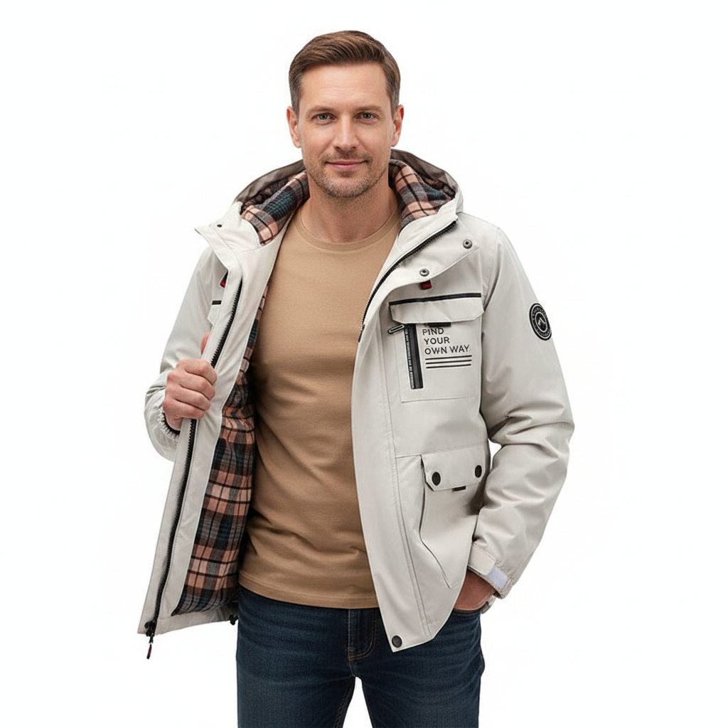 Wilshire | Men's Hooded Winter Jacket - Warm Multi-Pocket Cargo Parka & Windproof Coat