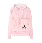 Roque | Comfortable Hoodie with Cat Pouch Pink