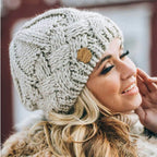 Parsha | Unisex Knitted Beanie Hat - Soft Warm Winter Beanie Beige