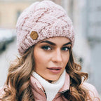 Parsha | Unisex Knitted Beanie Hat - Soft Warm Winter Beanie Pink