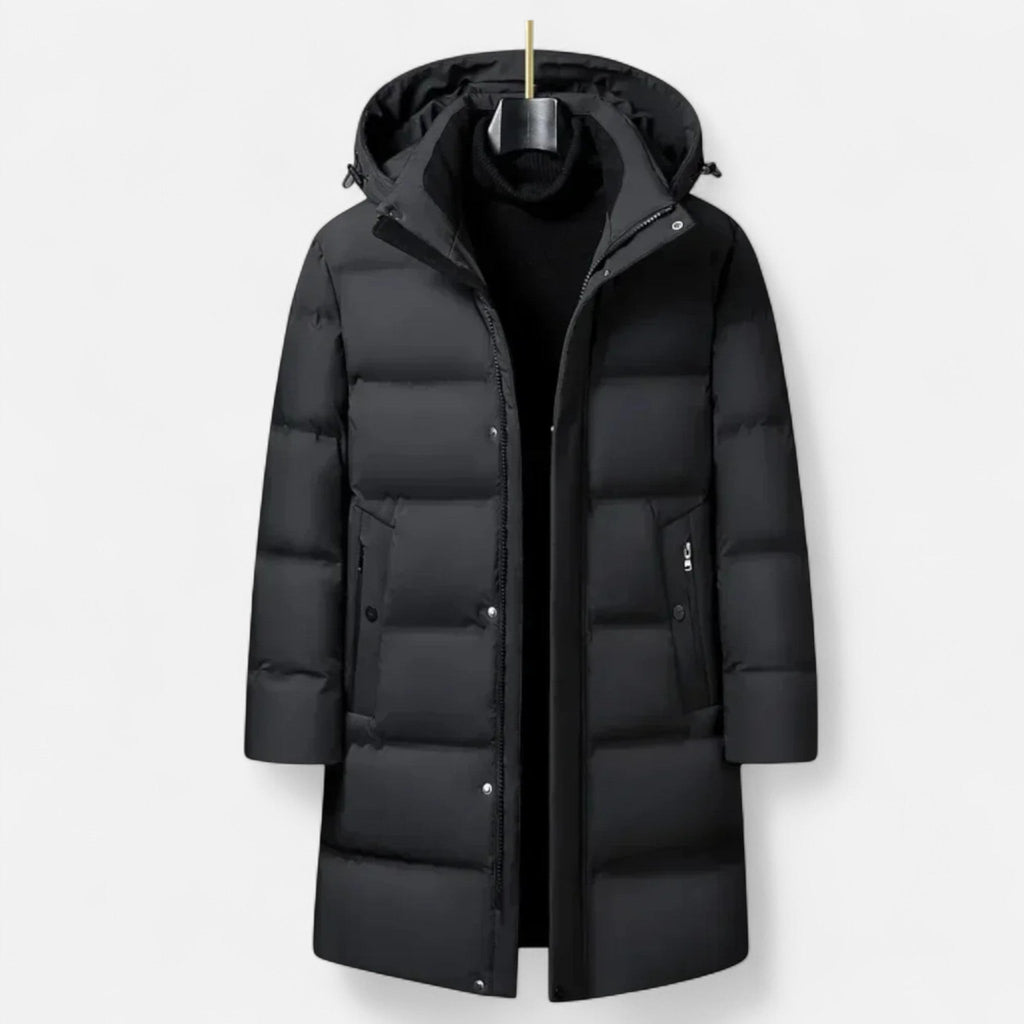 Kenitan | Winter Parka for Men – Insulated Elegance with Hood Black