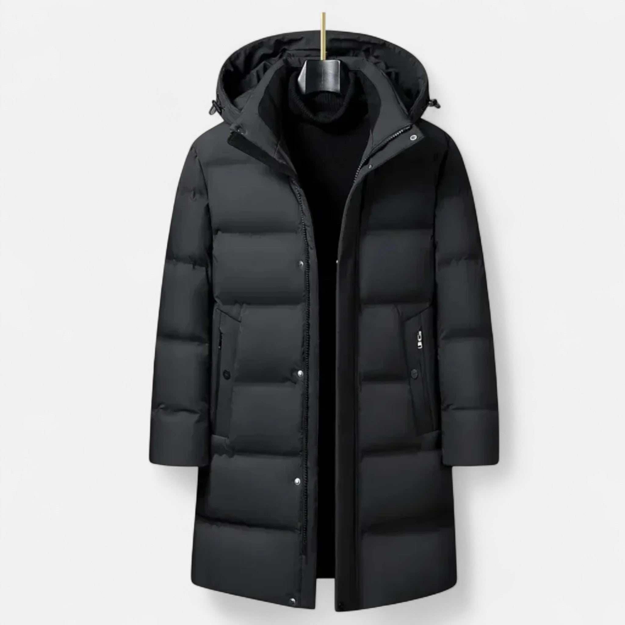 Kenitan | Winter Parka for Men – Insulated Elegance with Hood Black