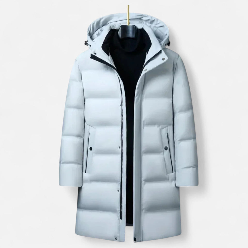 Kenitan | Winter Parka for Men – Insulated Elegance with Hood White
