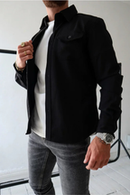 Ranches | Men's Casual Overshirt - Stylish Long Sleeve Shacket & Button-Down Jacket