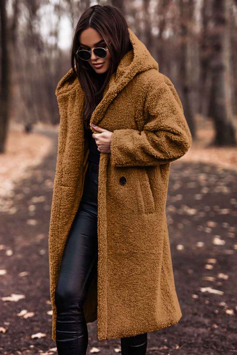 Amore | Elegant Warm and Cozy Wool Coat Light Brown