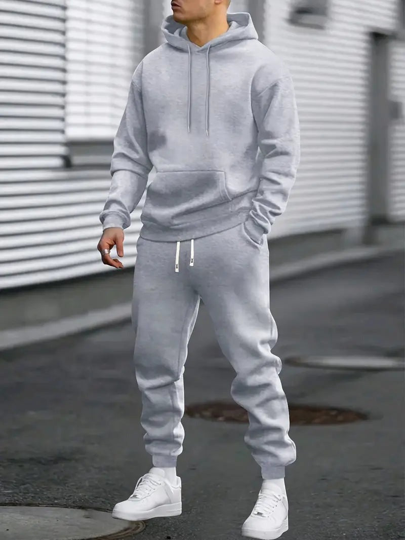 Hoodie Jogger Two Piece Set - Dark Grey
