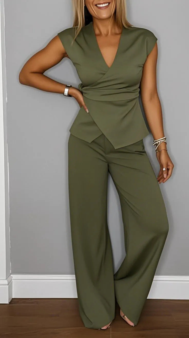 Martina | Elegant Coordinated Set with Blazer and Trousers Green