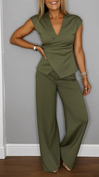 Martina | Elegant Coordinated Set with Blazer and Trousers Green