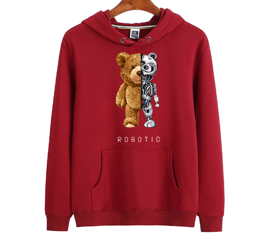 Nisyros | Teddy Hoodie | A Wonderfully Warm & Stylish Hoodie Dark Red