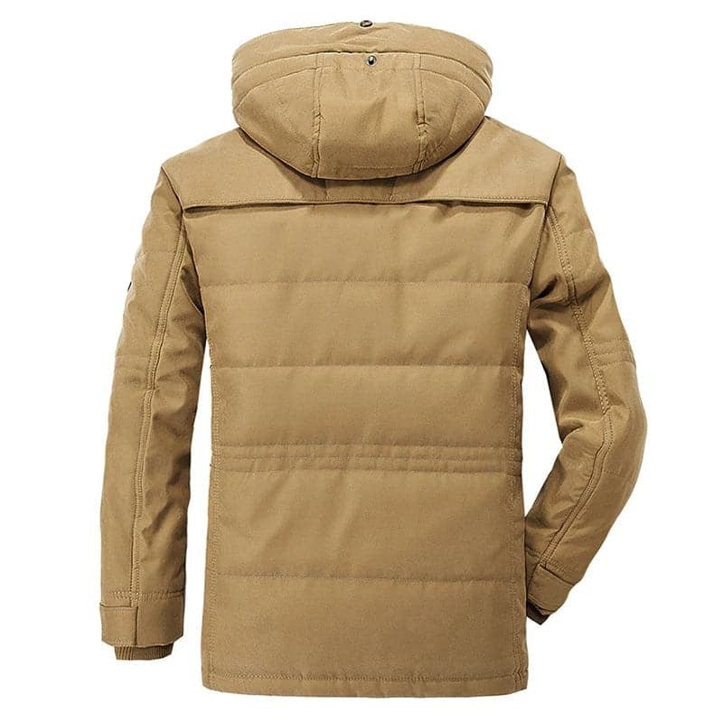 Ranches | Men's Winter Coat with Zip-Up Hood - Warm Fleece Lined Puffer & Casual Parka